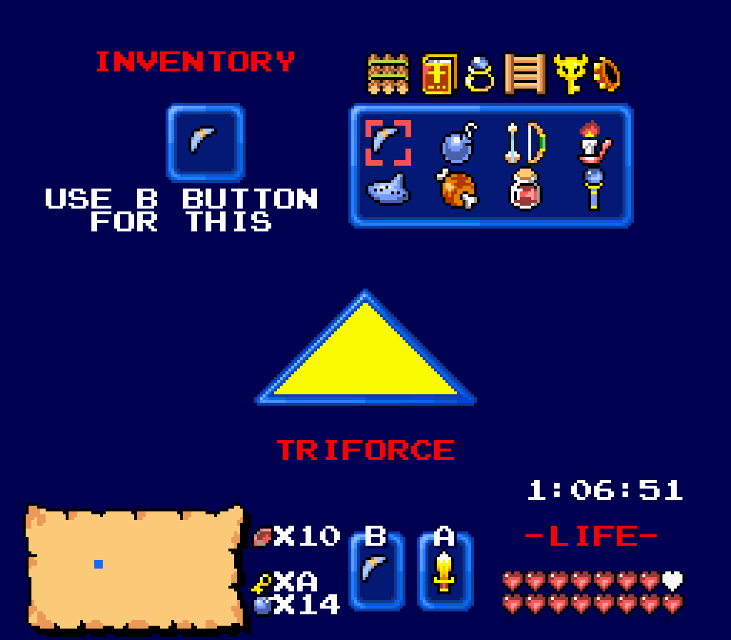 Inventory subscreen